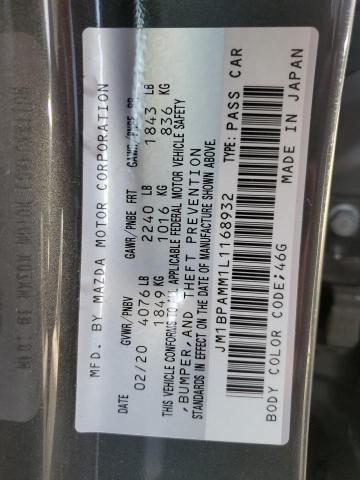 2020 Mazda 3 Preferred VIN: JM1BPAMM1L1168932 Lot: 56136384