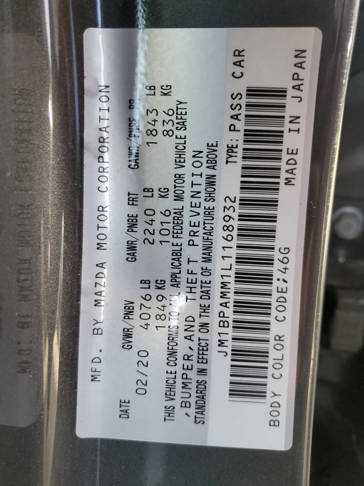 JM1BPAMM1L1168932 2020 Mazda 3 Preferred