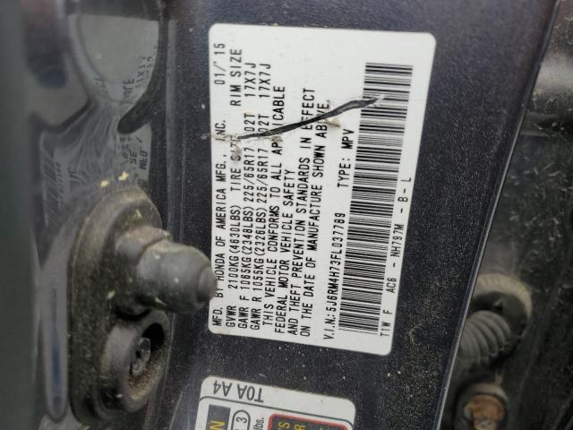 2015 Honda Cr-V Exl VIN: 5J6RM4H73FL037789 Lot: 57873434