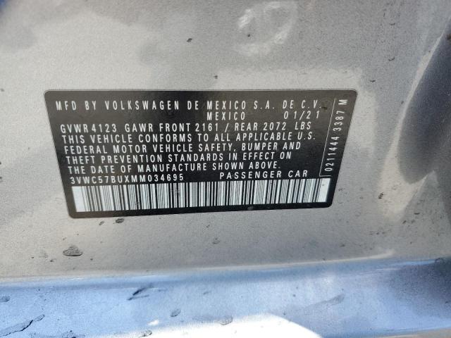 2021 Volkswagen Jetta S VIN: 3VWC57BUXMM034695 Lot: 59933724