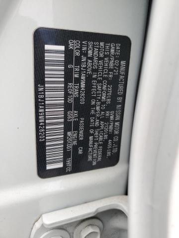 2021 Nissan Rogue Sport S VIN: JN1BJ1AW9MW428203 Lot: 59686484