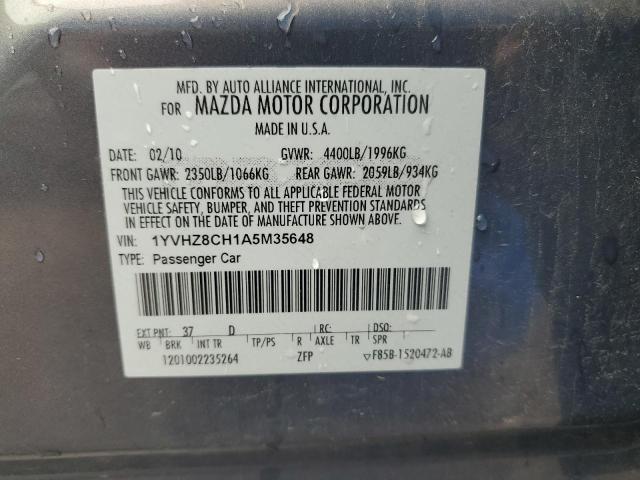 2010 Mazda 6 I VIN: 1YVHZ8CH1A5M35648 Lot: 56737134