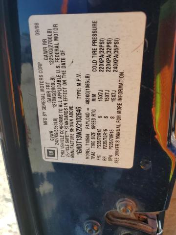 1999 Chevrolet Blazer VIN: 1GNDT13W2X2102646 Lot: 58246954