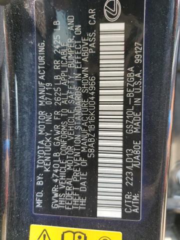 2019 Lexus Es 350 VIN: 58ABZ1B16KU044966 Lot: 59393794