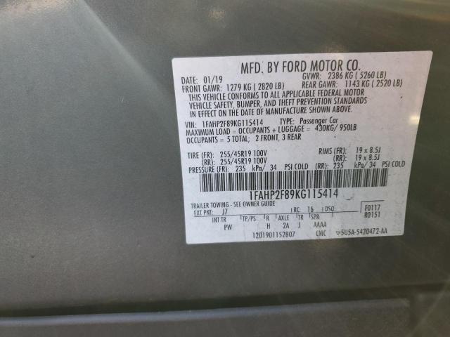 1FAHP2F89KG115414 2019 Ford Taurus Limited