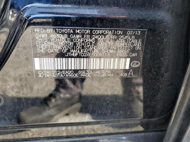 2014 Lexus Is 250 VIN: JTHBF1D2XE5009113 Lot: 58940734