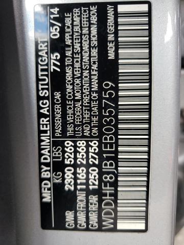 2014 Mercedes-Benz E 350 4Matic VIN: WDDHF8JB1EB035759 Lot: 57856714