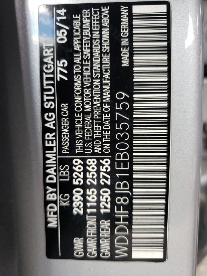 WDDHF8JB1EB035759 2014 Mercedes-Benz E 350 4Matic