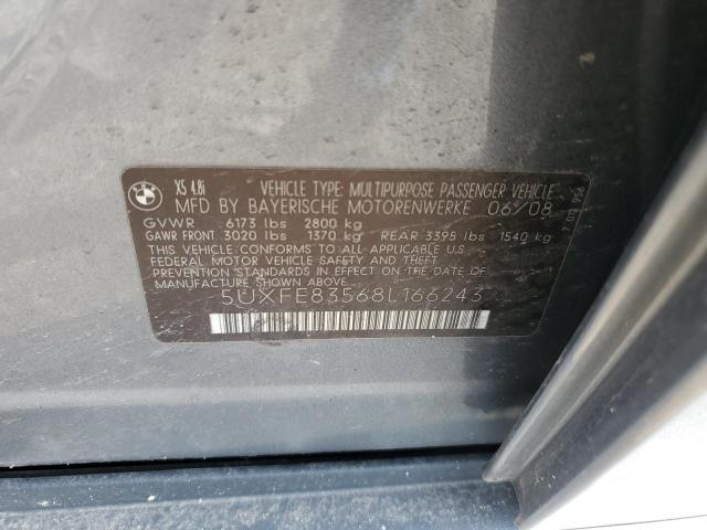 2008 BMW X5 4.8I VIN: 5UXFE83568L166243 Lot: 56670064