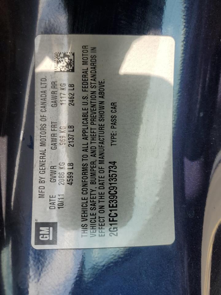 2G1FC1E39C9135734 2012 Chevrolet Camaro Lt