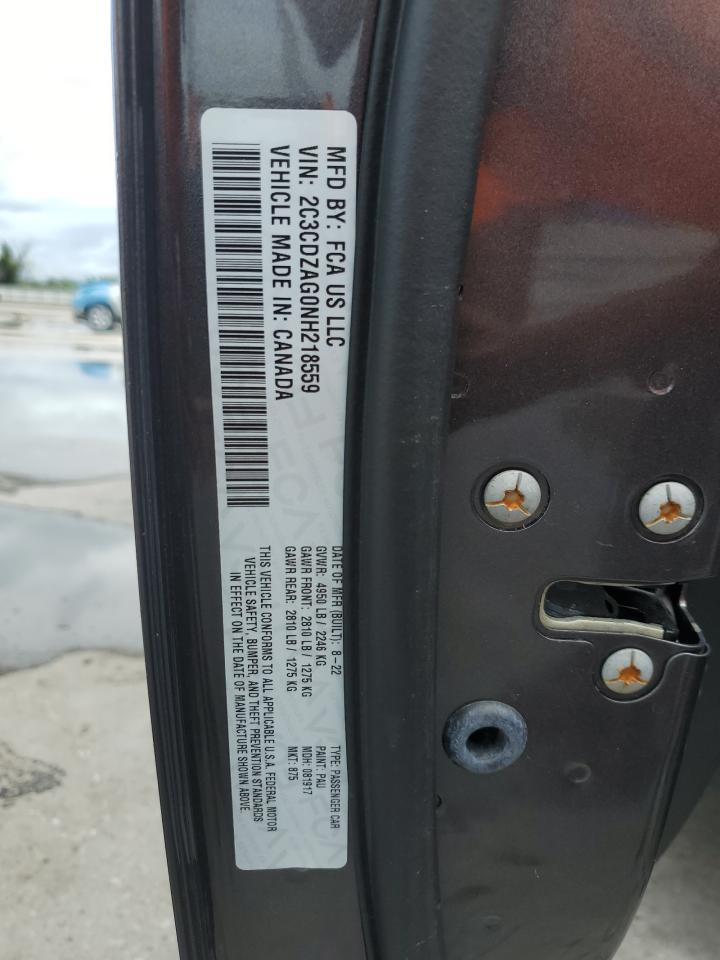 2C3CDZAG0NH218559 2022 Dodge Challenger Sxt