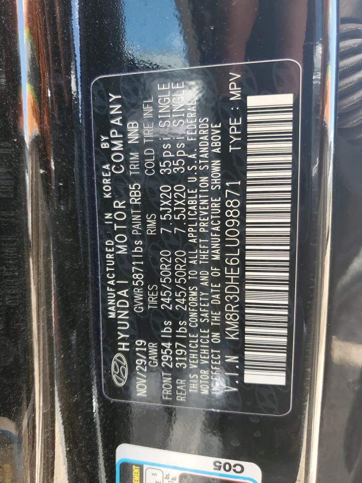 KM8R3DHE6LU098871 2020 Hyundai Palisade Sel