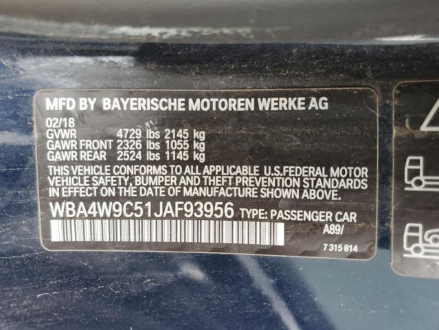 2018 BMW 440XI - WBA4W9C51JAF93956