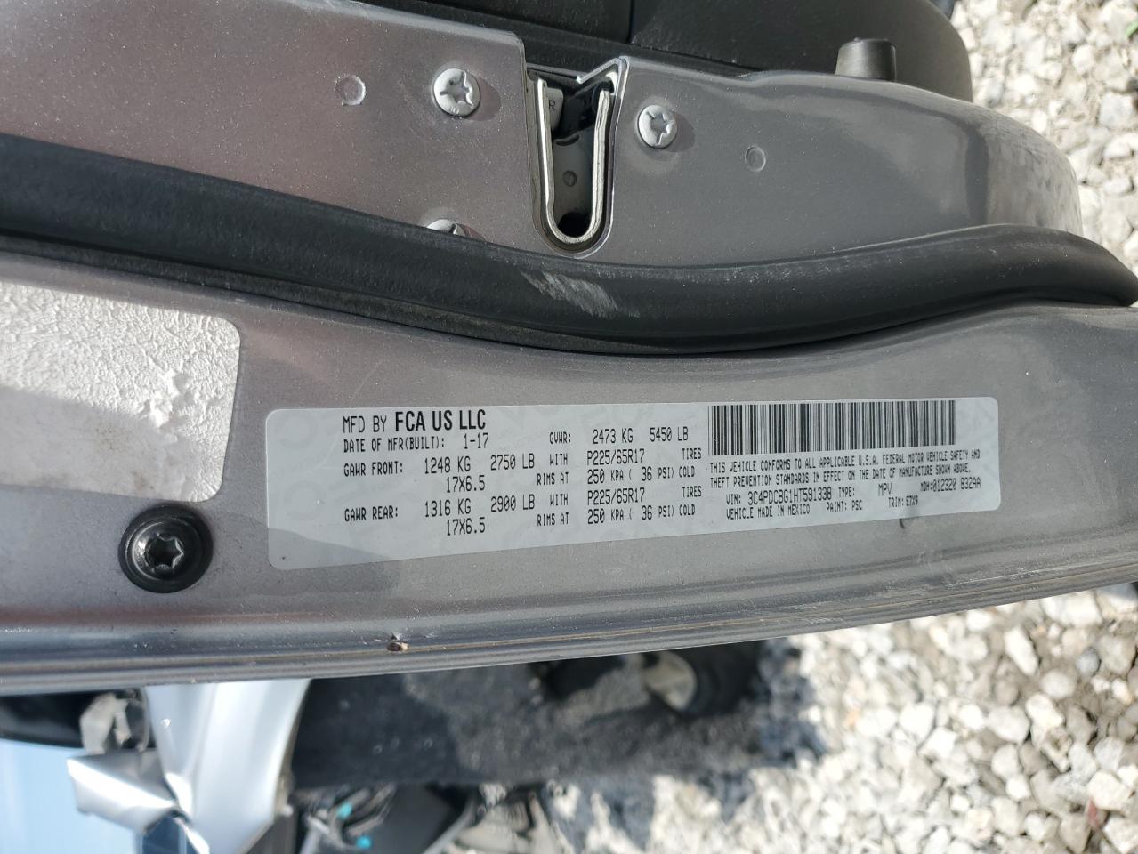 3C4PDCBG1HT591338 2017 Dodge Journey Sxt