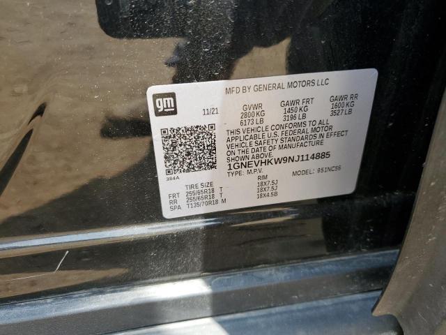 2022 Chevrolet Traverse Lt VIN: 1GNEVHKW9NJ114885 Lot: 58472934