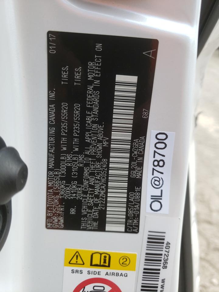 2T2ZZMCA7HC052408 2017 Lexus Rx 350 Base