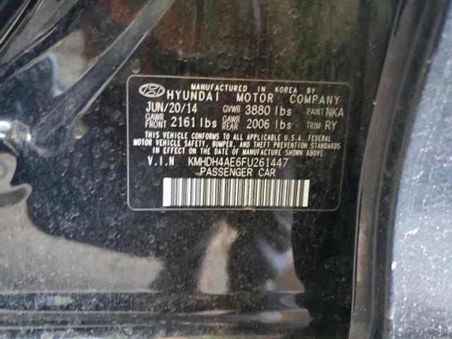 VIN KMHDH4AE6FU261447 2015 Hyundai Elantra, SE no.12