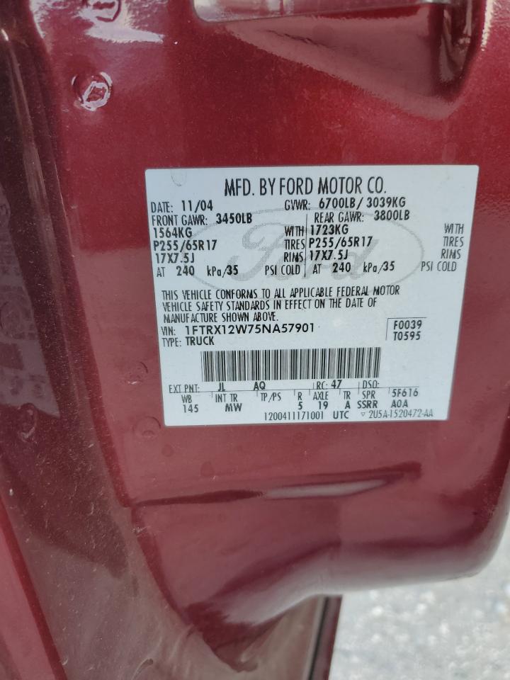 1FTRX12W75NA57901 2005 Ford F150