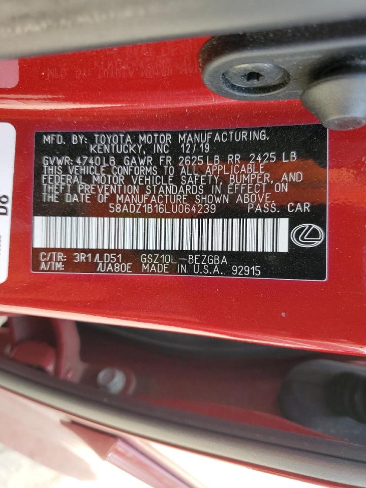 58ADZ1B16LU064239 2020 Lexus Es 350