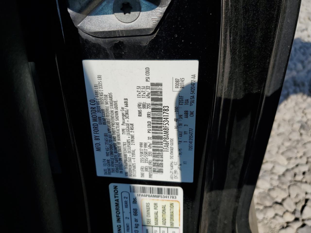 1FA6P8AM8F5341783 2015 Ford Mustang