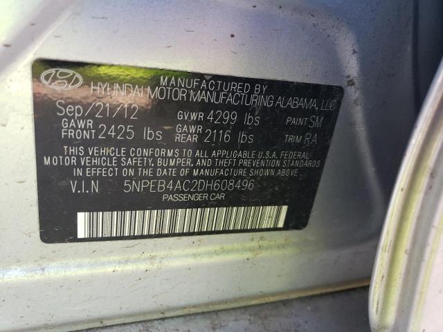 2013 Hyundai Sonata Gls VIN: 5NPEB4AC2DH608496 Lot: 58726994