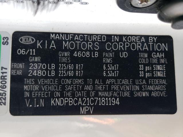 2012 Kia Sportage Lx VIN: KNDPBCA21C7181194 Lot: 56524384