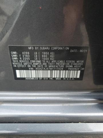 2021 Subaru Impreza Sport VIN: 4S3GTAJ67M1717039 Lot: 57111654