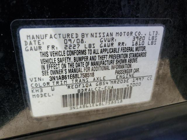 2008 Nissan Sentra 2.0 VIN: 3N1AB61E68L758518 Lot: 58103374