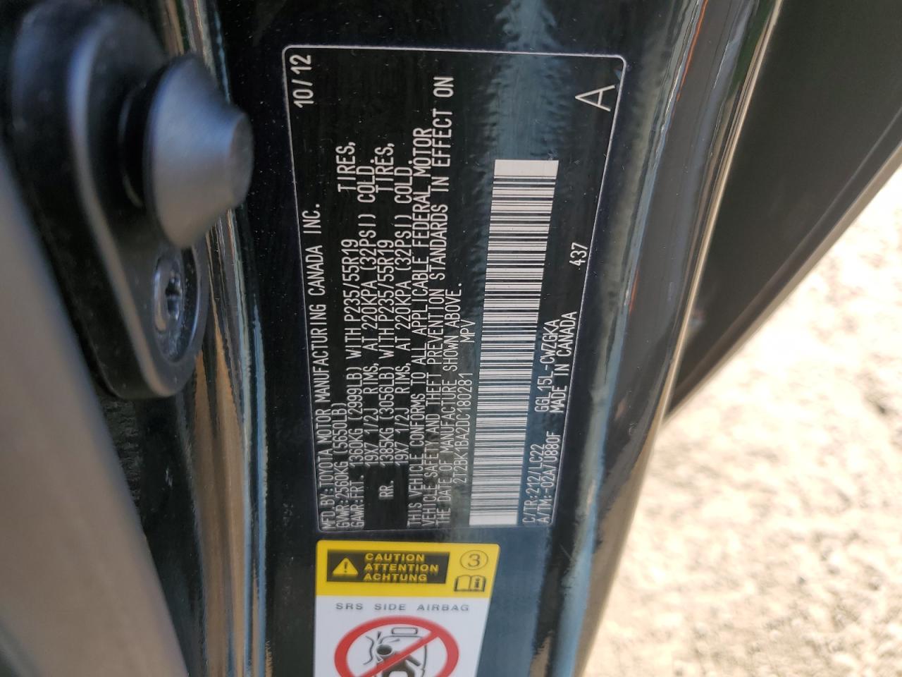 2T2BK1BA2DC180281 2013 Lexus Rx 350 Base