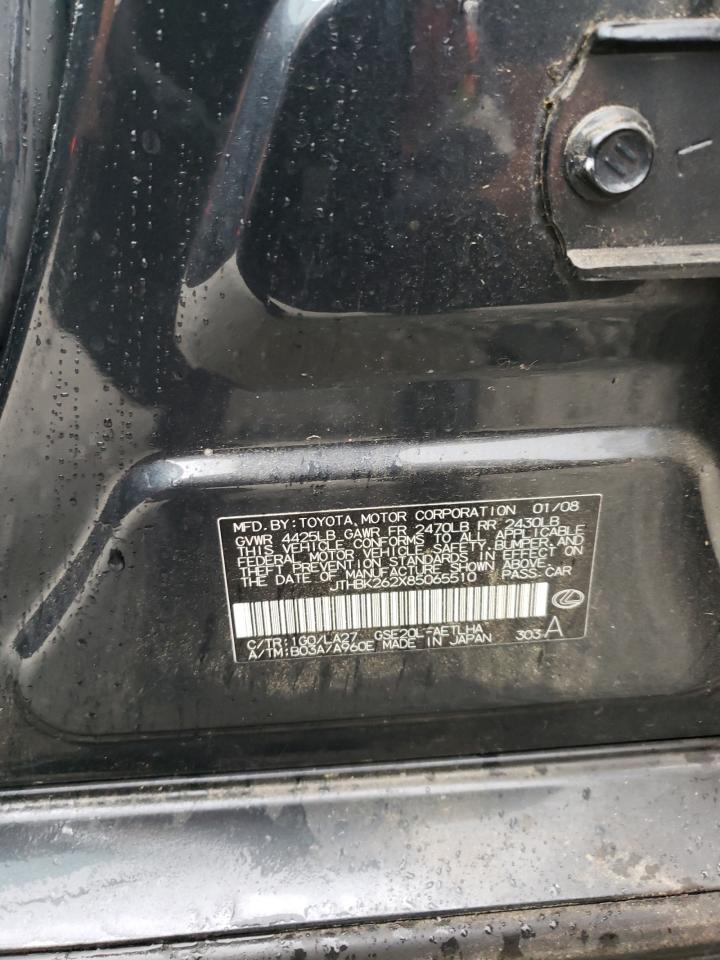 JTHBK262X85065510 2008 Lexus Is 250