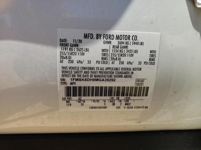 2021 Ford Explorer Xlt VIN: 1FMSK8DH9MGA39292 Lot: 60749424