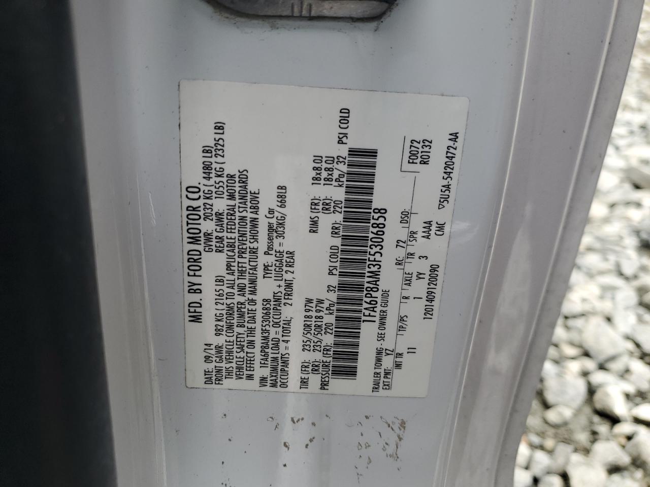 1FA6P8AM3F5306858 2015 Ford Mustang