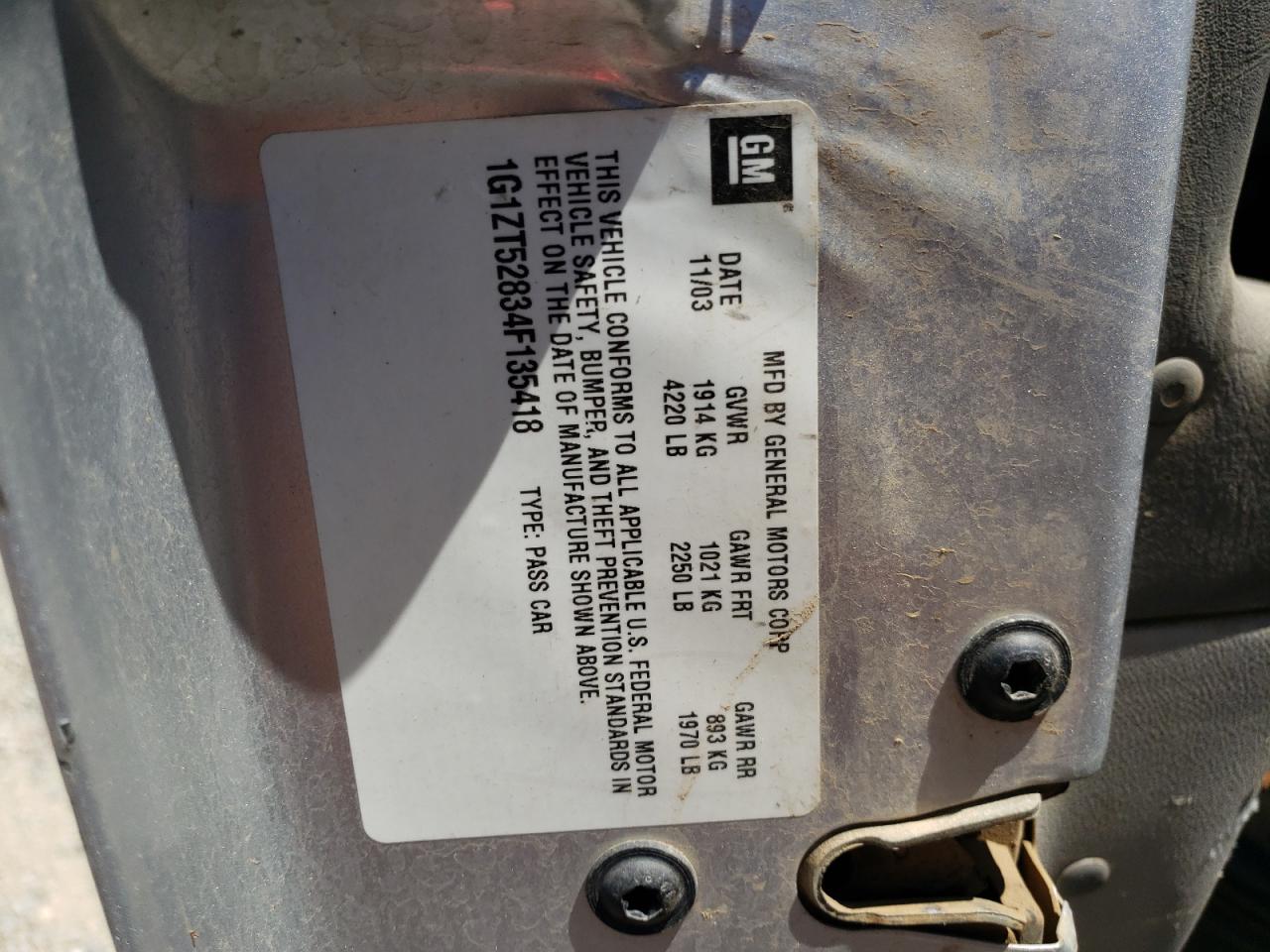 1G1ZT52834F135418 2004 Chevrolet Malibu Ls