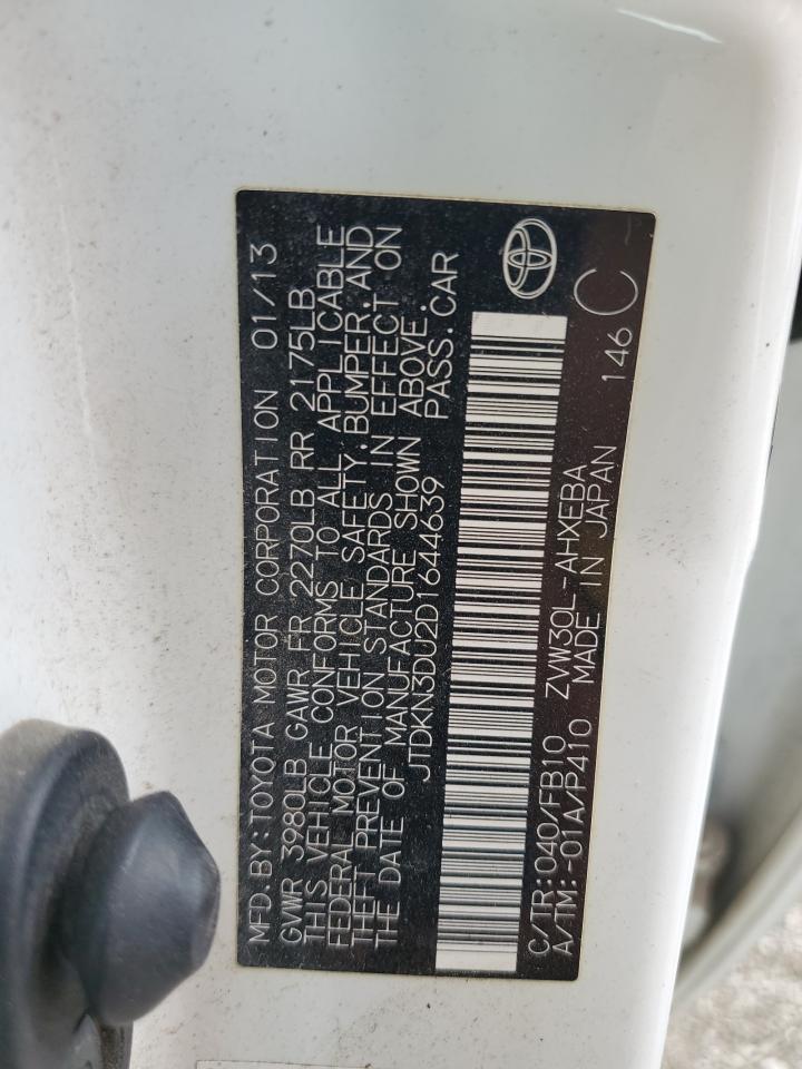 JTDKN3DU2D1644639 2013 Toyota Prius