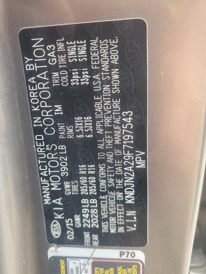 KNDJN2A29F7197543 2015 Kia Soul