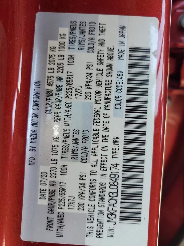 JM3KFACM3L0849174 2020 Mazda Cx-5 Touring