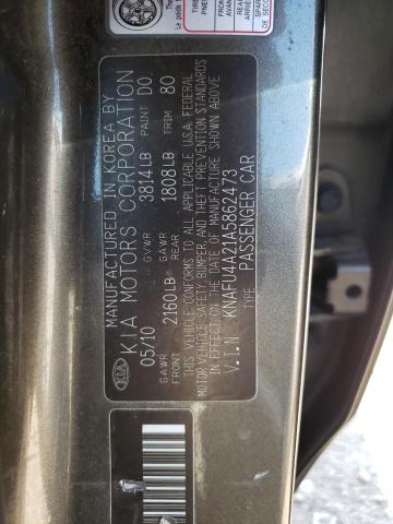 2010 Kia Forte Ex VIN: KNAFU4A21A5862473 Lot: 59310054