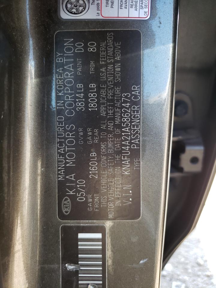 KNAFU4A21A5862473 2010 Kia Forte Ex