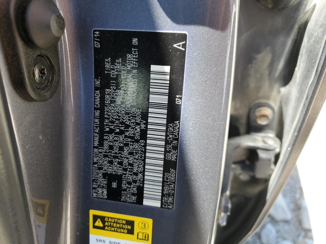 2T2BK1BA5FC273749 2015 Lexus Rx 350 Base