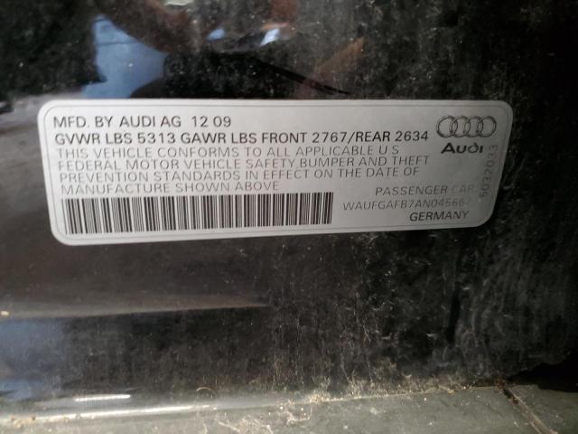 2010 Audi A6 Premium Plus VIN: WAUFGAFB7AN045667 Lot: 59758654