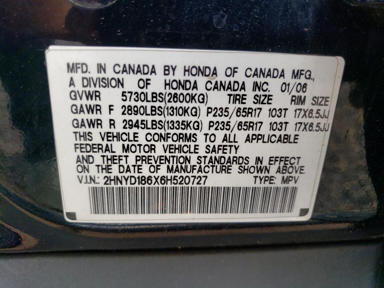 2HNYD186X6H520727 2006 Acura Mdx Touring