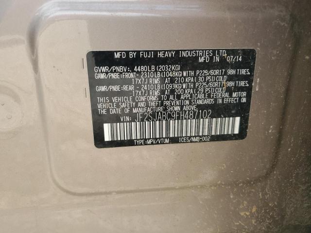 2015 Subaru Forester 2.5I VIN: JF2SJABC9FH487102 Lot: 57785074