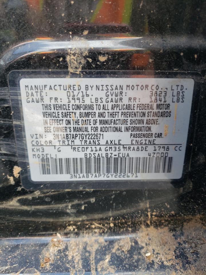 3N1AB7AP7GY222671 2016 Nissan Sentra S