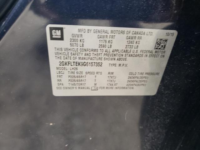 2016 GMC Terrain Sle VIN: 2GKFLTEK9G6157352 Lot: 58444134