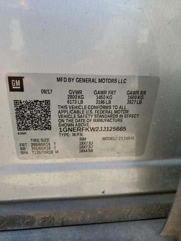 2018 Chevrolet Traverse Ls VIN: 1GNERFKW2JJ125665 Lot: 58946084