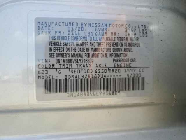 2020 Nissan Sentra S VIN: 3N1AB8BV6LY216809 Lot: 60303244