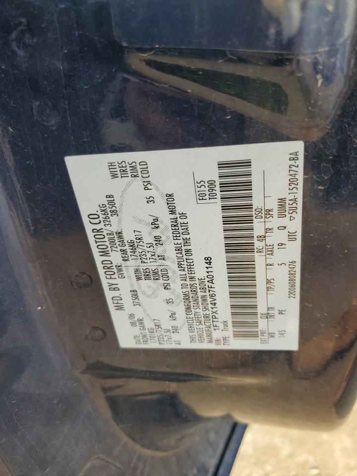 1FTPX14V67FA01148 2007 Ford F150