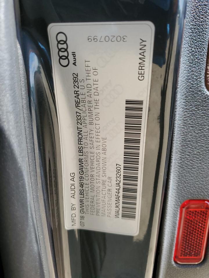 WAUKMAF44JA232607 2018 Audi A4 Premium