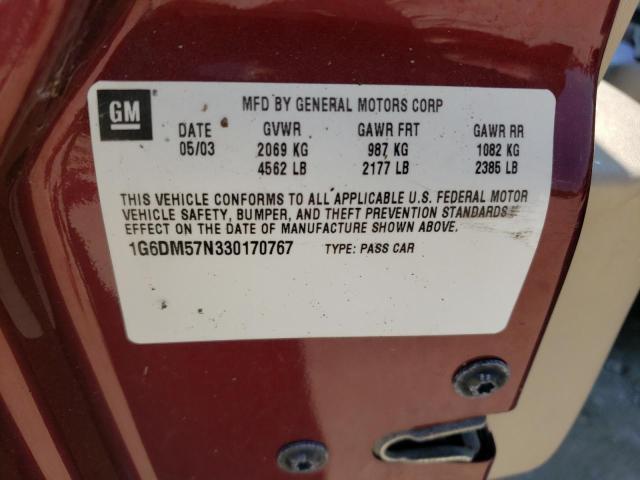 2003 Cadillac Cts VIN: 1G6DM57N330170767 Lot: 59655784