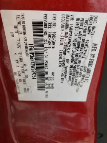 2009 Ford Focus Ses VIN: 1FAHP36NX9W269254 Lot: 58883454